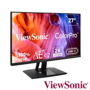 【ViewSonic 優派】VP2756-2K 27型 IPS 2K 60Hz 專業螢幕(內建喇叭/可旋轉/升降腳架/支援Pantone/5ms)