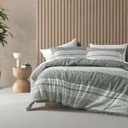 Bianca Drake Green Cotton Sateen Quilt Cover Set (Single, Double, Queen, King, Super King)