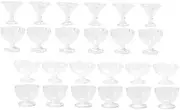 24pcs Mini Cup Miniature Kitchen Tableware Mini Food 1:12 Scale Sundae Cups Footed Dessert Bowls Mug Mini Furniture Model Water Cup Mini Coffee Cups Food Containers PVC