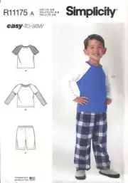 SIMPLICITY R11175 BOY'S SIZE 3-6 TOP & PANTS SEWING PATTERN