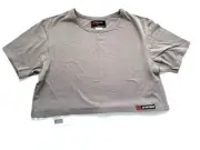 Go Softwear Size Medium Pacific Half Tee /Crop Top - Silver Grey