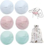 GATOR Bamboo Nursing Pads, 6 Washable Nursing Pads + Laundry Bag, Nursing Pads, Washable, Reusable Nursing Pads for Maternity, Nursing Pads Washable