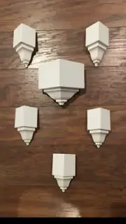 Crown Molding Corners inside/outside 6 piece 5 1/4” transition Set!