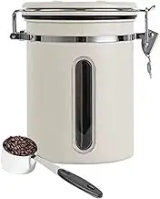 Coffee Canister | 1.8L Multifunctional Protein Powder Container with Scoop | Reusable Flour Jar, Coffee Accessories for Home, Studio, Restaurants