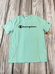 champion Men Mint Color Size Medium NWT Logo T Shirt (Ts)