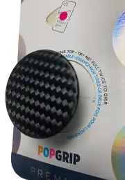PopSockets PopGrip CARBONITE WEAVE Swappable Cell Phone Grip Stand