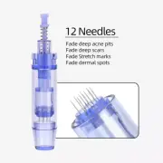10 Pcs Replaceable Cartridges Skin Needles For Microneedling Pen 12 Pin Cart WAS