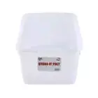 4 x 20L Clear Plastic Storage Box Stackable Container Organizer Kitchen Wardrobe