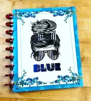 Police Woman Back the Blue Badge Cover Set for use with Classic Happy Planner