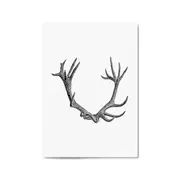 Antlers Hunting Drawing Man Cave Wall Art #1