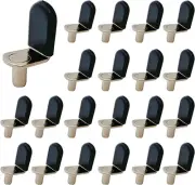 40 Pcs Shelf Pins, L-Shaped Clips 1/4 Inch Shelf Support Pegs with Rubber Sleeve