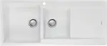 Oliveri Santorini 1 & 3/4 Left Hand Bowl with Drainer White Sink