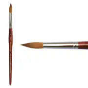 Mimik Kolinsky Synthetic Sable Short Handle Brush Round #12 - 12 Pack