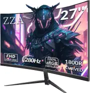 27" Curved Gaming Monitor, Support 240Hz，Up to 280Hz, Full HD 1920x1080, Thre...