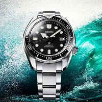 在飛比找PChome24h購物優惠-SEIKO 精工PROSPEX 200米潛水機械錶-黑x銀/