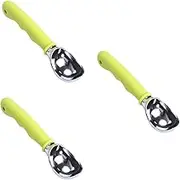 Cabilock 3pcs Zinc Alloy Ice Scoop Cookie Spoon Mashed Potato Spoon Melon Baller Trigger Handle Easy Scoop for Ice Cream