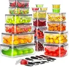 40PCS Food Storage Containers Set Airtight Leakproof Meal Prep Microwave Safe