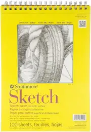 Strathmore 350900 Sketch Spiral Paper Pad 9"X12"-100 Sheets (2Pk)