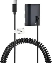 [Tectra] USB-C PD to LP-E6 Dummy Battery, LP-E6N AC Power Adapter for Canon EOS 90D 80D 70D 60D R R5 R6 5D Mark II III IV, 6D Mark II, 7D Mark II Cameras