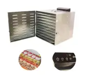 Food Dehydrator Machine 10 Layers SS Food Dryer for Meat Fruit Vegetable 239447