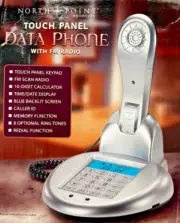 Touch Panel Corded Data Phone with FM Radio and Large Buttons, Black, GM7850 New
