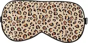HAKIDZEL 1Pc Leopard Design Silk Sleeping Eye Mask Adjustable Eyeshade for Travel Relaxation Lightweight Compact Blocks Light for Better Sleep for Home the Go