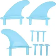Surfboard Soft Top 3 Fin Set, PVC Surfboard Fins, Lightweight Water Sports Surfing Fins, Wear Resistant Left Middle Right Paddle Board Fin with Screws for Sea Surfboard