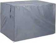 Crate Cover for Dog Cage,Polyester Dog Crate Cover,Waterproof and Sunscreen Pet Cage Cover with Rolling Shutter Doors – Versatile Outdoor for Dogs (Grey)
