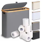 Toilet Paper Basket 28L, Toilet Paper Storage with Lid for Bathroom, Toilet P...