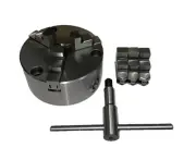 100MM LATHE CHUCK 3 JAW AED SLIMLINE CHUCK WITH INTERNAL & EXTERNAL JAWS