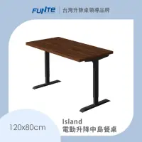 在飛比找momo購物網優惠-【FUNTE】Island 電動升降中島餐桌/二節式 120