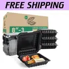 Eco-Friendly Reusable Meal Prep Containers - 55 Pack 34 oz BPA Free Clamshells