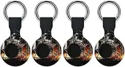 4PCS for Drummer Air Tag Holder Case Waterproof & Shockproof Anti-Scratch Protective Air Tag Cover with Keychain Ring Silicone Tags Holders for Luggage, Backpack, Keys, Pet