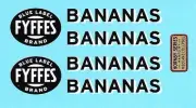 Hornby O Gauge Private Owners Van FYFFES BANANAS Black letters Waterslide Decal