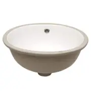 cadeninc Undermount Bathroom Sink 16.5"X13.4" Ceramic Oval White W/ Overflow