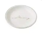 Set/ 6 Better Homes and Gardens Gold Frost Merry Stoneware Appetizer Plates 6"