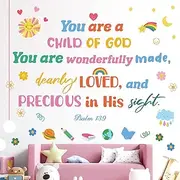 DECOWALL DS6-8085 Bible Quote Wall Stickers Decals Kids Inspirational Christian Vinyl Home Bedroom Religious Room Living Scripture Art God Prayer