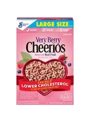 Brand New Large Size VERY BERRY CHEERIOS Sugar Real Fruit Cereal 13.5oz