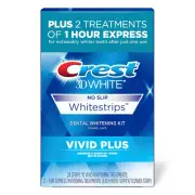 Crest 3Dwhitestrips Vivid plus Whitestrips 3D White, 10 Treatments + 1 Hour Expr