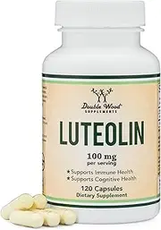 Double Wood Supplements Luteolin Supplement 100mg Servings (120 Capsules, Manufactured in The USA) Potent Polyphenols Flavonoid for Brain and Cardiovascular Support by