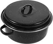 CIYODO Roasting Pan Lid Enamel Barbecue Pot Roasting Pan Cooking Pot Dutch Oven