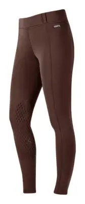 Kerrits Power Stretch Pocket Tights Knee Patch - Leather