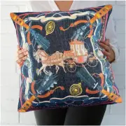 Pillow Covers, Pillow Covers, 18x18 Inches, Navy Blue Cotton Linen, Animal