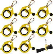 CANAANIN Zip Tie Holder Cable Tie Holder Organizer Portable Safe Efficient Storage Organization for Tradie Bits Cable Tie Zip Ties Holder Reusable Reduce Waste (Yellow, 8 Pack)