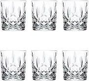RCR Crystal Orchestra Cut Glass DOF Double Old Fashioned Whiskey Glasses Tumblers Set - 340ml - Pack of 6