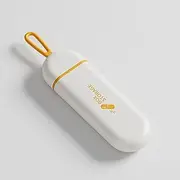 WILVENTEX Travel Pill Organiser, 3 Cell Portable Waterproof Pill Box with Silicone Carrying Ring, Mini Pill Box Perfect for Office, Temporary Travel, Easily Put in Wallet.