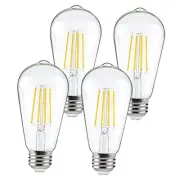ST64 LED Dusk to Dawn Light Bulbs Outdoor,6W 60W Equivalent,2700K St64-2700k