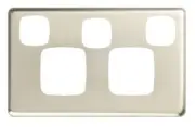 HPM COVER PLATE 117x73mm For XL Double PowerPoint W/Extra Switch Stainless Steel