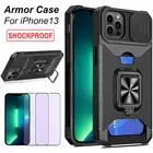 For iPhone 13 Pro Max Mini Case Shockproof Ring Stand Holder Armor Magnet Cover
