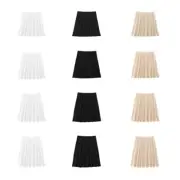 Half Slips for Women Underskirt Elastic Waist Short Skirt Above Knee Waist Slip